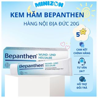 Kem hăm Bepanthen nội địa Đức 20g - Kem bôi dịu da, dưỡng ẩm và bảo vệ mông bé - Minizon Kids