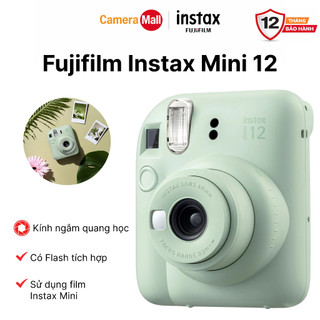 Máy Ảnh Fujifilm Instax Mini 12 Mint Green - Máy Ảnh Lấy Liền Chính Hãng | Dễ Dùng | Chụp In Liền | BH 12 Tháng