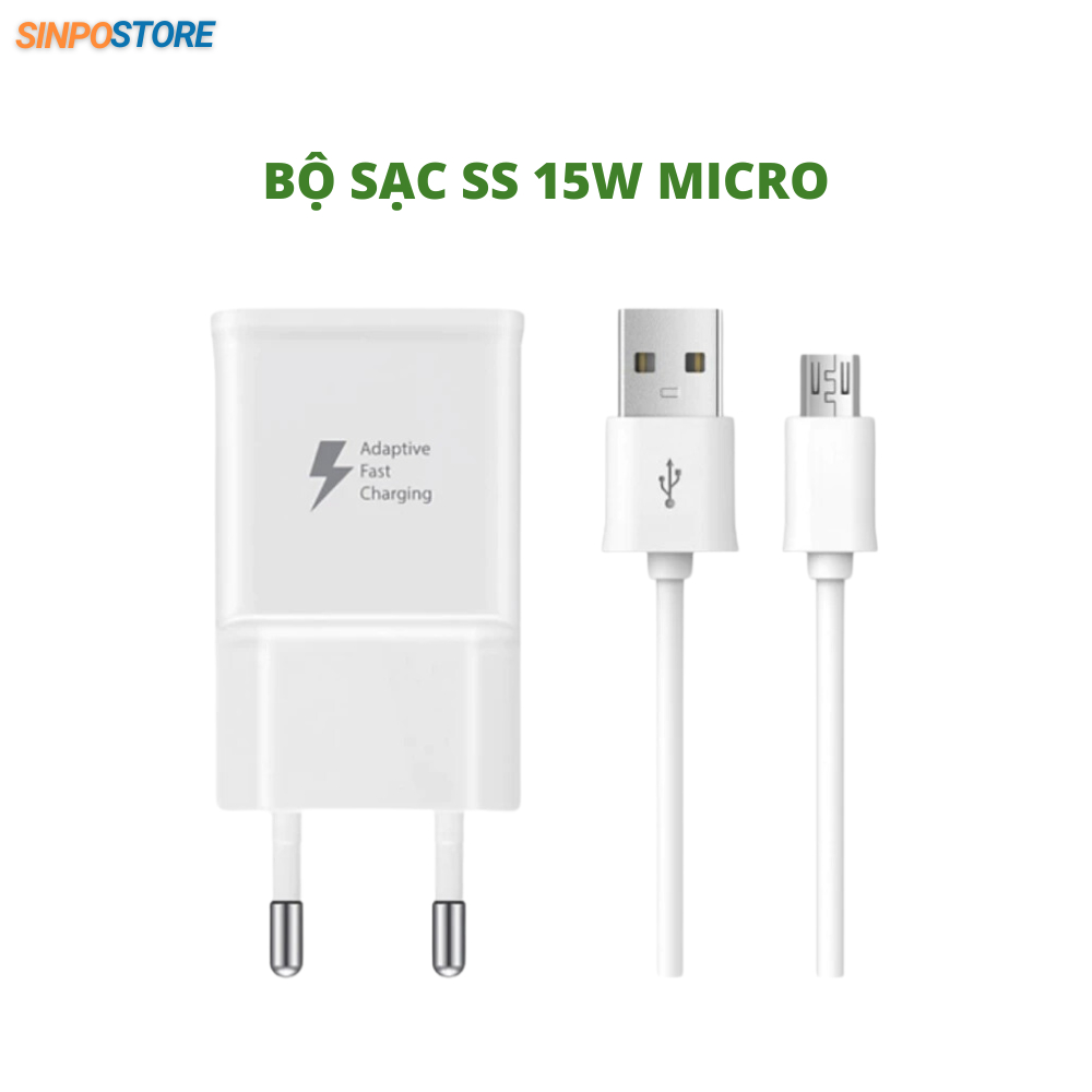 Bộ Sạc SS 15W Micro USB Củ Sạc và Dây Cáp Sạc Cho Điện Thoại/Sạc Dự ...