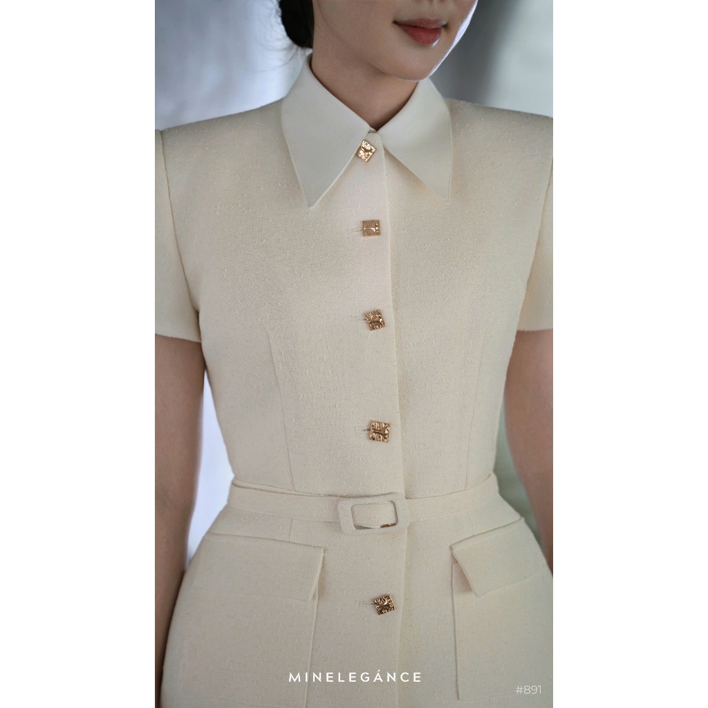 MINELEGÁNCE | SET CỔ ĐỨC QUẦN ỐNG ĐỨNG CÔNG SỞ, SANG TRỌNG - MIN891