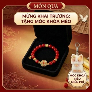Vòng Tay Đá Mã Não Đỏ May Mắn Vòng Tay Chỉ Đỏ Kim Bảo Bình An Phong Thủy Chiêu Tài Trang Sức Nữ Cao Cấp Mẫu Mới Nhất