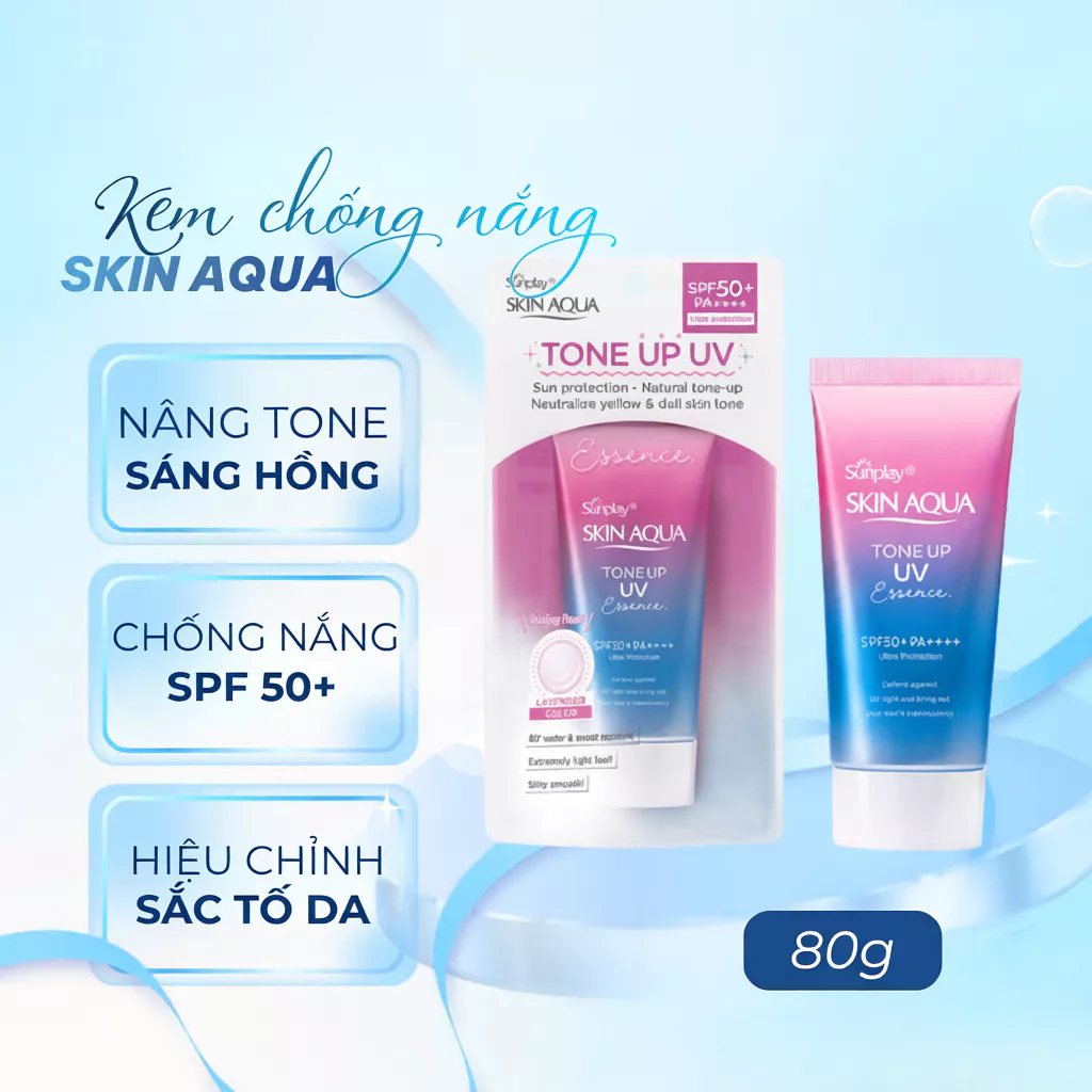 Kem Chống Nắng Sunplay Skin Aqua Tone Up UV SPF50+ PA++++ 80g - Nâng Tông Dưỡng Sáng Da