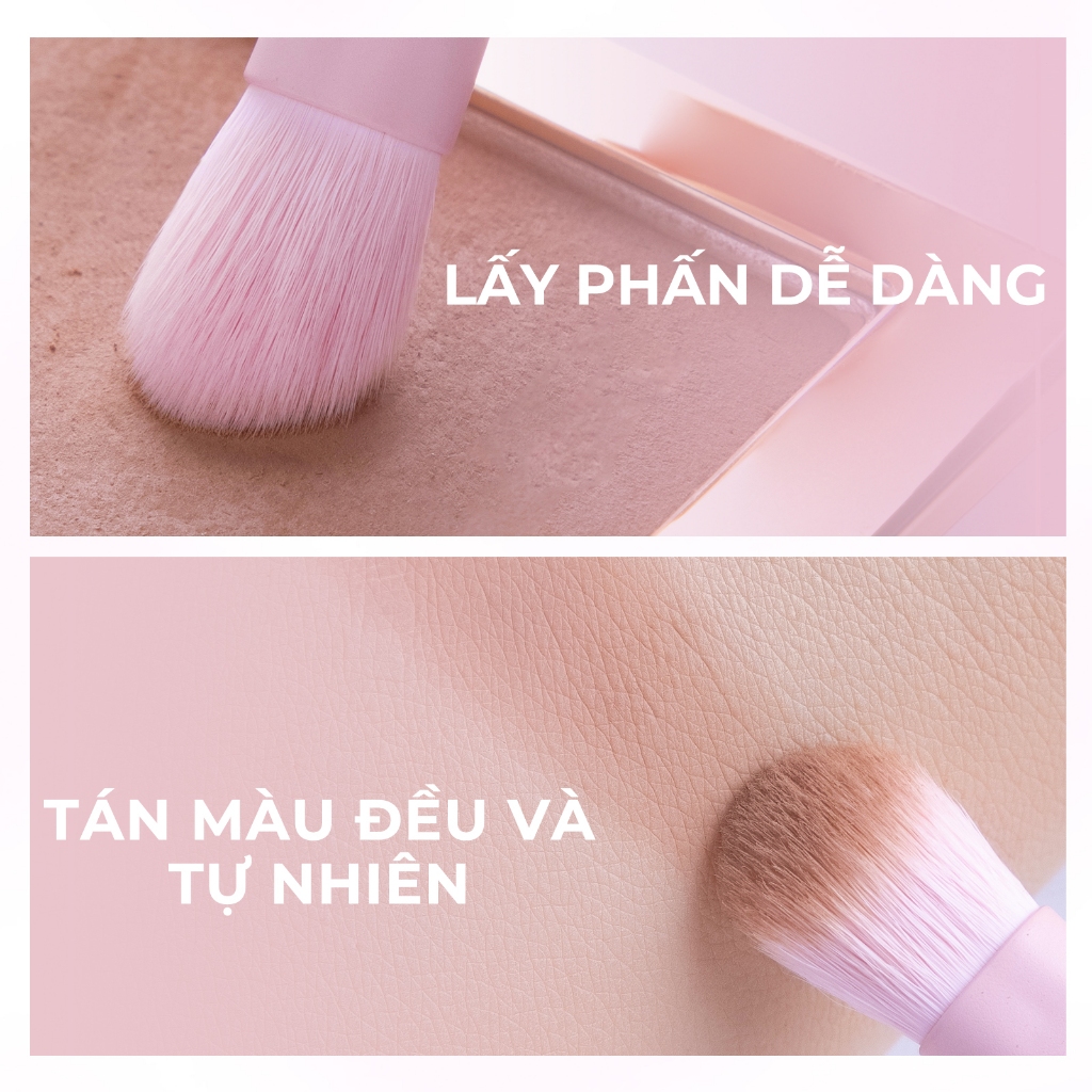 Bộ cọ trang điểm cá nhân BLJ set 11 cây (Peachy Sugar)  Có Bao Da / Túi đựng cao cấp