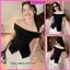 Áo Trễ Vai Tay Ngắn Phối Cúc Giả Ôm Body RANSHI Vải Cotton Mịn Mát Tôn Dáng Phong Cách Hàn Quốc - RA362