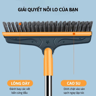 Chổi Chà Sàn Xoay 120º (C25) Chà Sàn Nhà Tắm - Chổi Chà Sàn Thông Minh Với Thiết Kế Đầu Gạt Nước Kèm Đầu Chổi Xoay