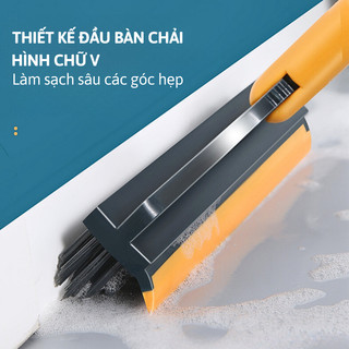 Chổi Chà Sàn Xoay 120º (C25) Chà Sàn Nhà Tắm - Chổi Chà Sàn Thông Minh Với Thiết Kế Đầu Gạt Nước Kèm Đầu Chổi Xoay