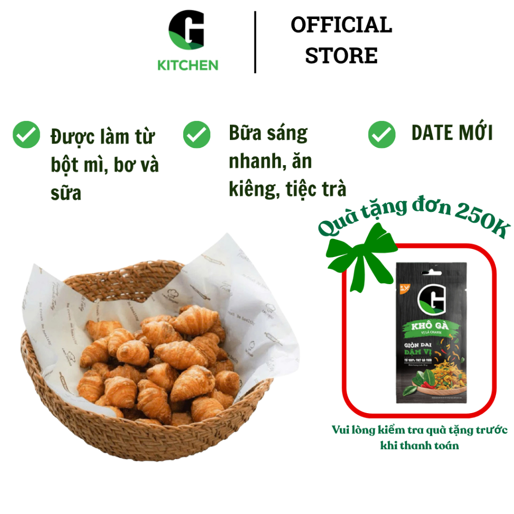 Bánh mini Croissant Frozen (7g x 50cái) G Kitchen