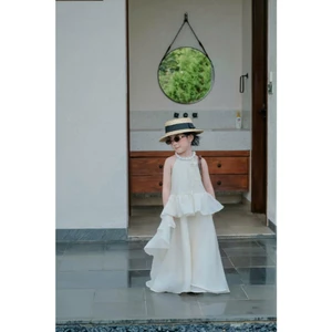 Set maxi bé gái dáng dài tiểu thư nhẹ nhàng, váy công chúa đi biển cho bé gái xinh xắn
