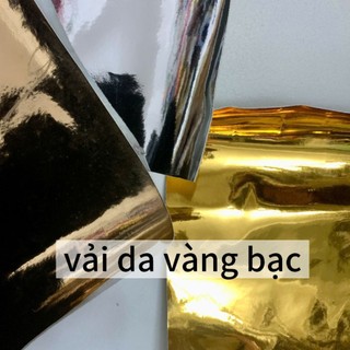 vải simili tráng gương, vải da ảnh kim vàng bạc làm đồ decor trang trí....