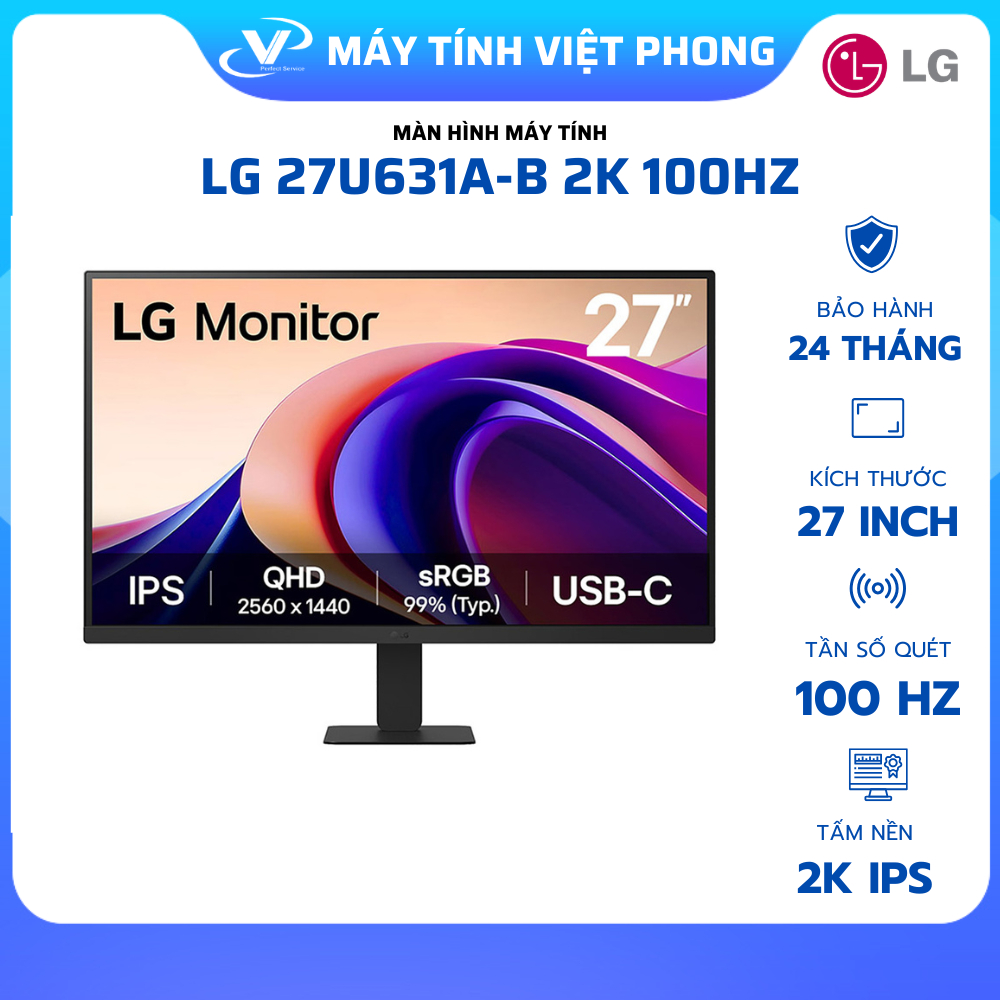 MÀN HÌNH LG 2K 27U631A-B 24U631A-B 32U631A-B (QHD/IPS/100HZ/5MS/USB-C 15W) CHÍNH HÃNG BẢO HÀNH 2 NĂM