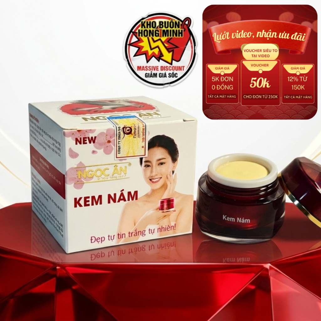Kem Ngọc Ân (Trắng-Đỏ) Ngọc Trai Collagen - Ngừa Nám Sạm, Khóa Ẩm Bảo Vệ Da