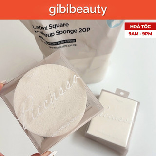 Mút tán nền/cushion PICCASSO Latex Square Sponge/Moist Air Puff