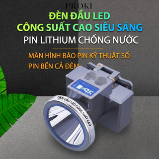 Đèn Pin Đội Đầu XJ503 PROKI Đèn LED Sạc Type-C Chống Nước Hiển Thị Pin Đèn Đội Đầu Tiện Lợi An Toàn
