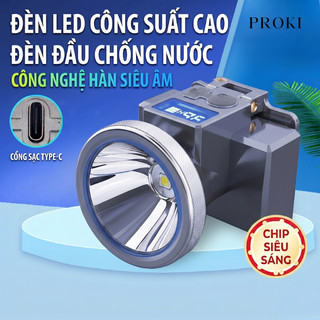 Đèn Pin Đội Đầu XJ503 PROKI Đèn LED Sạc Type-C Chống Nước Hiển Thị Pin Đèn Đội Đầu Tiện Lợi An Toàn