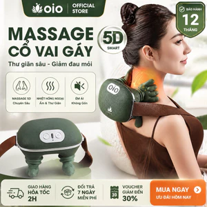 Máy Massage Cổ Vai Gáy 5D Thông Minh Có Nhiệt Hồng Ngoại, Máy Massage Vai Gáy Cầm Tay Sạc USB