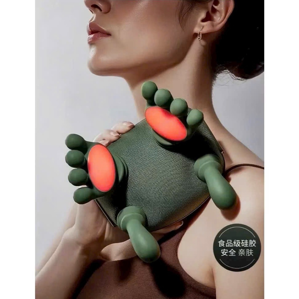 Máy Massage Cổ Vai Gáy 5D Thông Minh Có Nhiệt Hồng Ngoại, Máy Massage Vai Gáy Cầm Tay Sạc USB