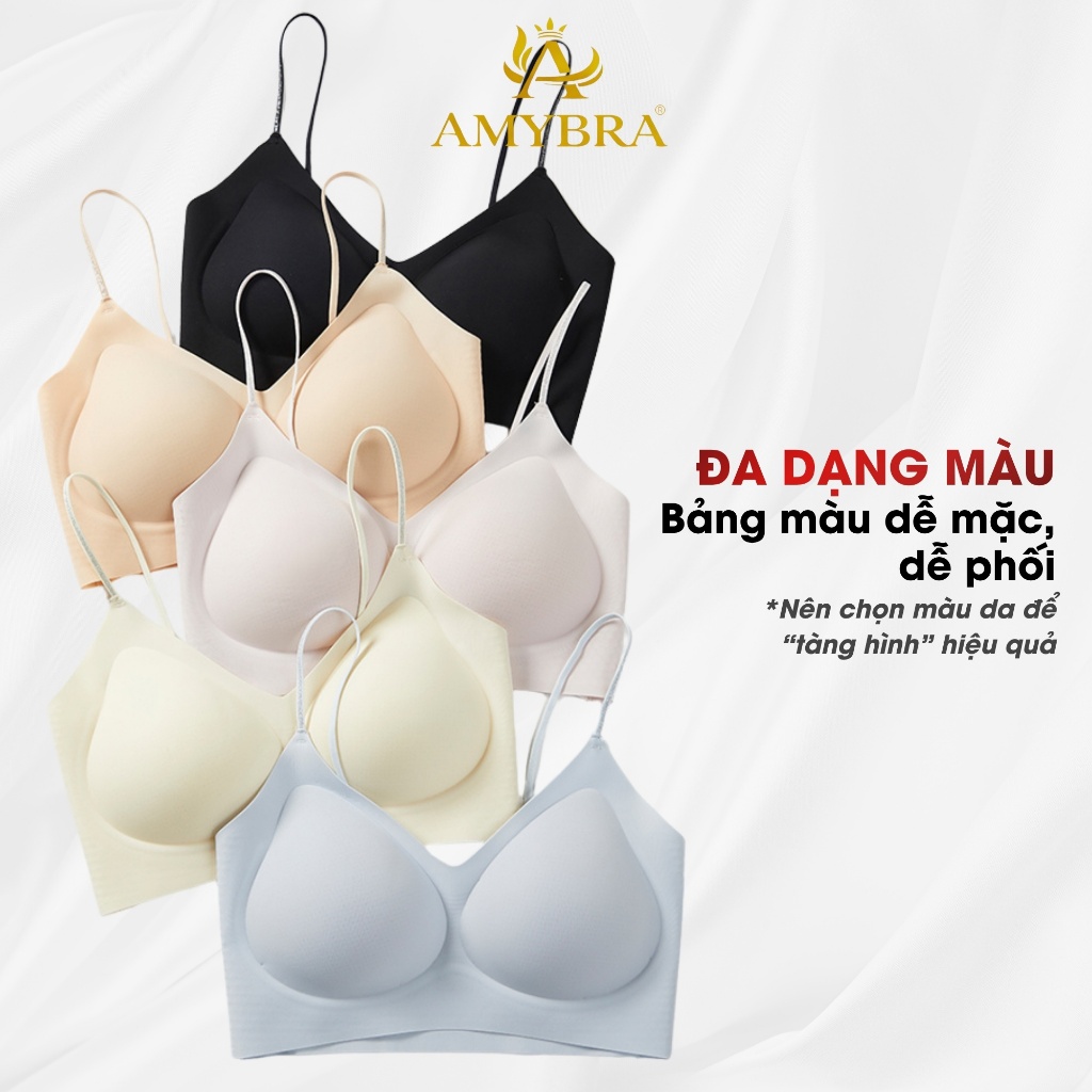 [Hàng Mới Về] Áo Ngực Su Đúc Không Gọng Tàng Hình, Áo Lót Nữ Siêu Mỏng Mịn Thoáng Mát AMYBRA A01