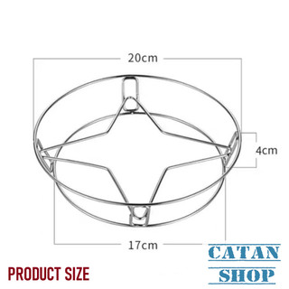 Đế Lót Nồi Chảo Inox Cách Nhiệt Hình Ngôi Sao, Đế Kê Nồi Hai Mặt, Giá Hấp Inox Xửng Hấp Đa Năng