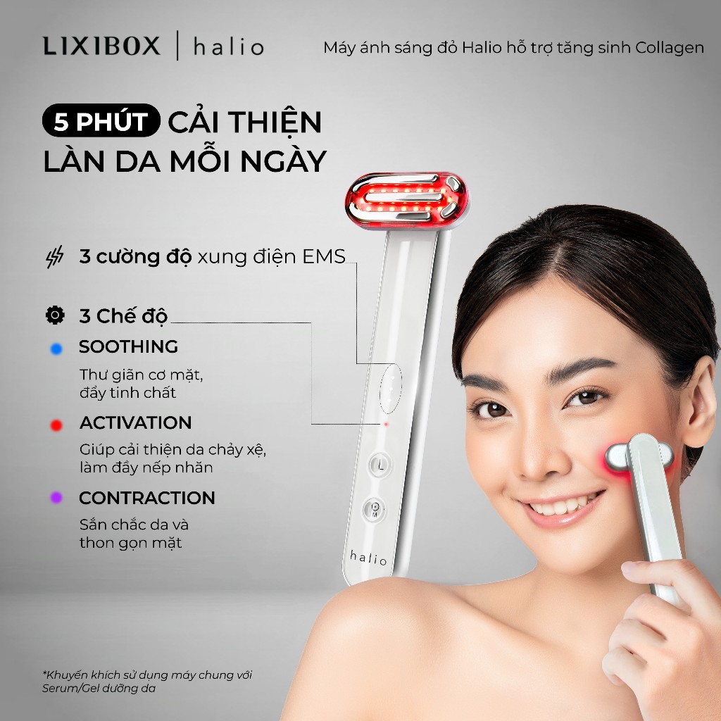 [SPLIVE] Máy Ánh Sáng Đỏ Giúp Trẻ Hoá Da Halio Red Light Therapy Device 3 in 1