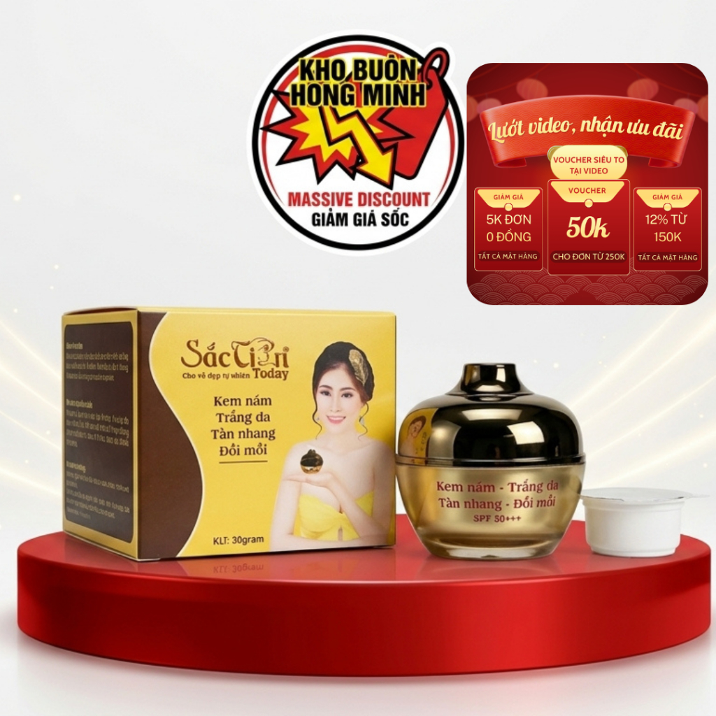 Kem Ngừa Nám, Tàn Nhang, Đồi Mồi, Trắng Da, Sắc Tiên Today Ngày Và Đêm (Nâu-Vàng)