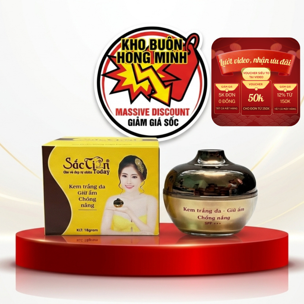 Kem Dưỡng Trắng, Giữ Ẩm cho Da Mặt, Chống Nắng Ngày Và Đêm Sắc Tiên Today (Nâu-vàng)