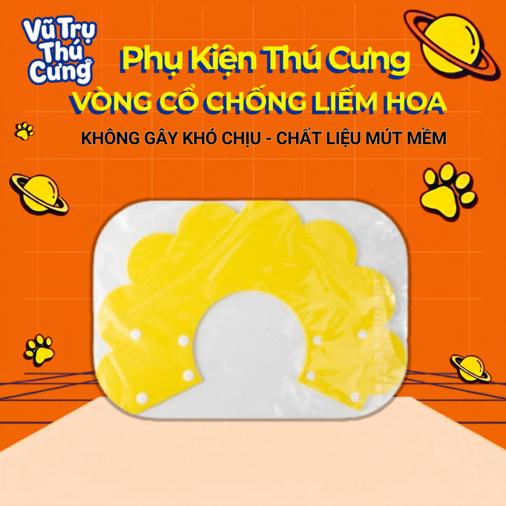 Vòng cổ chống liếm cho chó mèo, hình bông hoa dễ thương