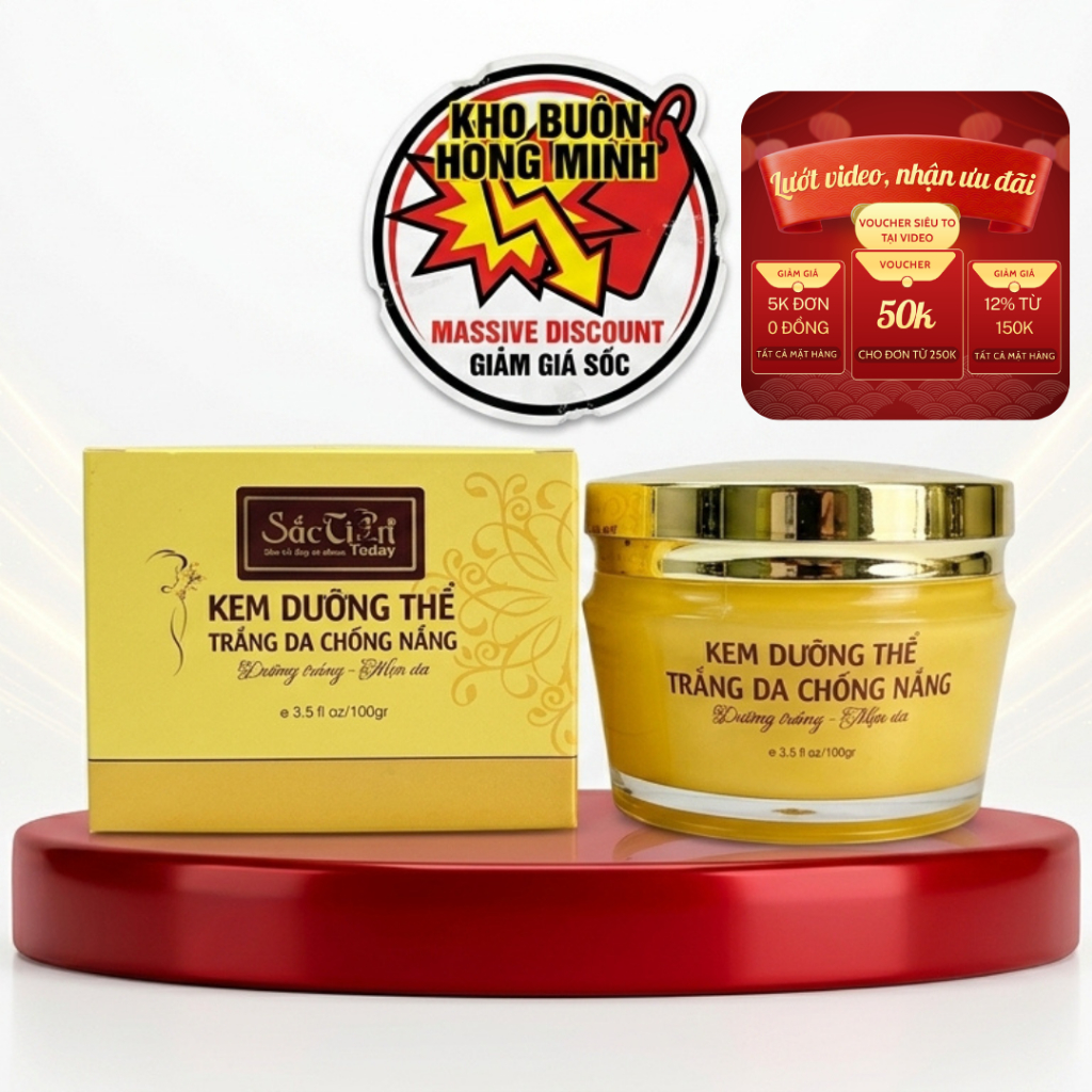 Kem Dưỡng Thể Sắc Tiên Today [Vàng] - Nâng Tông Tự Nhiên, Bảo Vệ Da Khỏi Tia UV Và Ngừa Sạm Đen