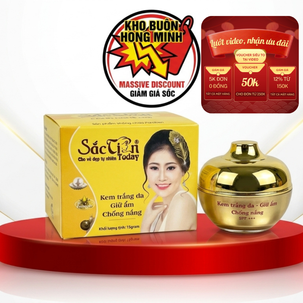 Kem Sắc Tiên Today [Màu Vàng] Bảo Vệ Da Dưới Ánh Nắng, Cấp Ẩm, Dưỡng Trắng Chuyên Sâu