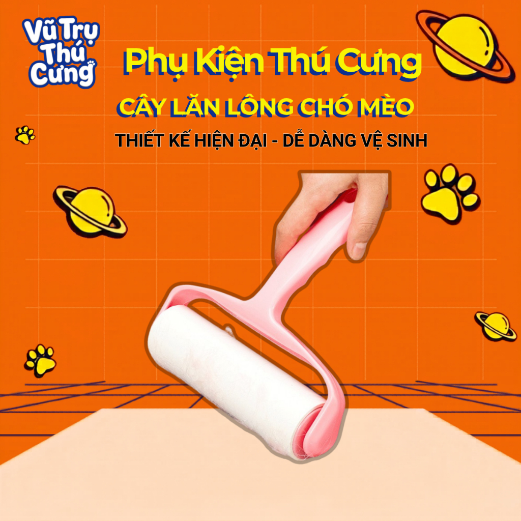 Cây Lăn Lông Chó Mèo, Lăn Bụi Quần Áo Tiện Lợi Size 16cm