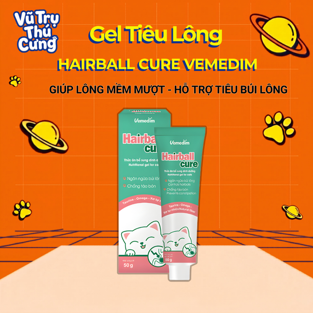 Gel Dinh Dưỡng Tiêu Búi Lông Cho Mèo
