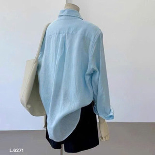 Sơ mi đũi màu xanh pastel