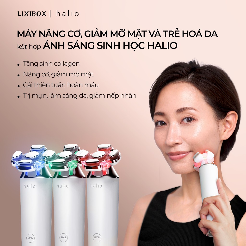 [SPLIVE] Máy Nâng Cơ, Giảm Mỡ Mặt & Trẻ Hoá Da Kết Hợp Ánh Sáng Sinh Học Halio RevitaWave Skin Rejuvenator