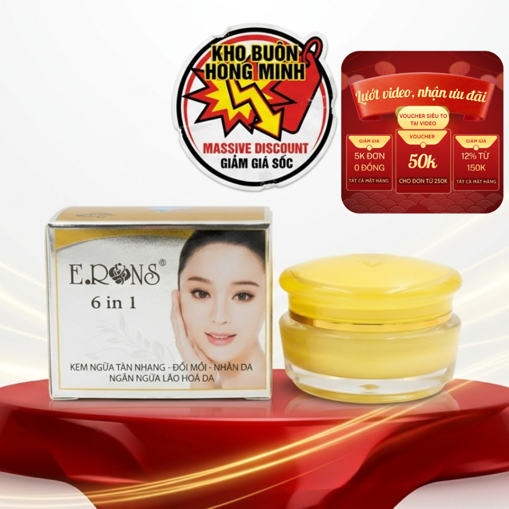 Kem Dưỡng Trắng Hồng - Phục Hồi Da Thâm Sạm - Cân Bằng Độ Ẩm  ERons (Vàng-Xám)