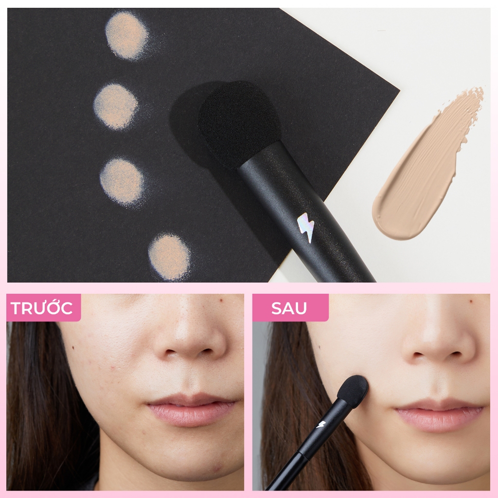 BLJ Cọ che khuyết điểm đầu bọt biển Trang điểm rất dễ ăn phấn cọ trang điểm