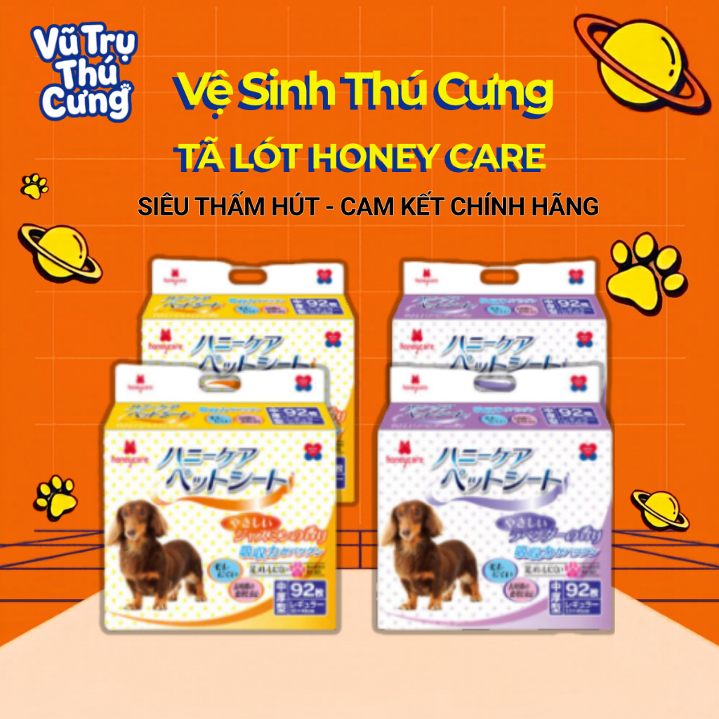 Tã Lót Chuồng Vệ Sinh Cho Chó Mèo Honey Care Deluxe Siêu Thấm Hút, Siêu Khử Mùi