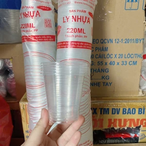 LỐC 200 Ly Nhựa Sọc Các Loại PP 220ml, 300ml, 500ml (KHÔNG KÈM NẮP), Ly nhựa tiện dụng, Ly nhựa dùng 1 lần