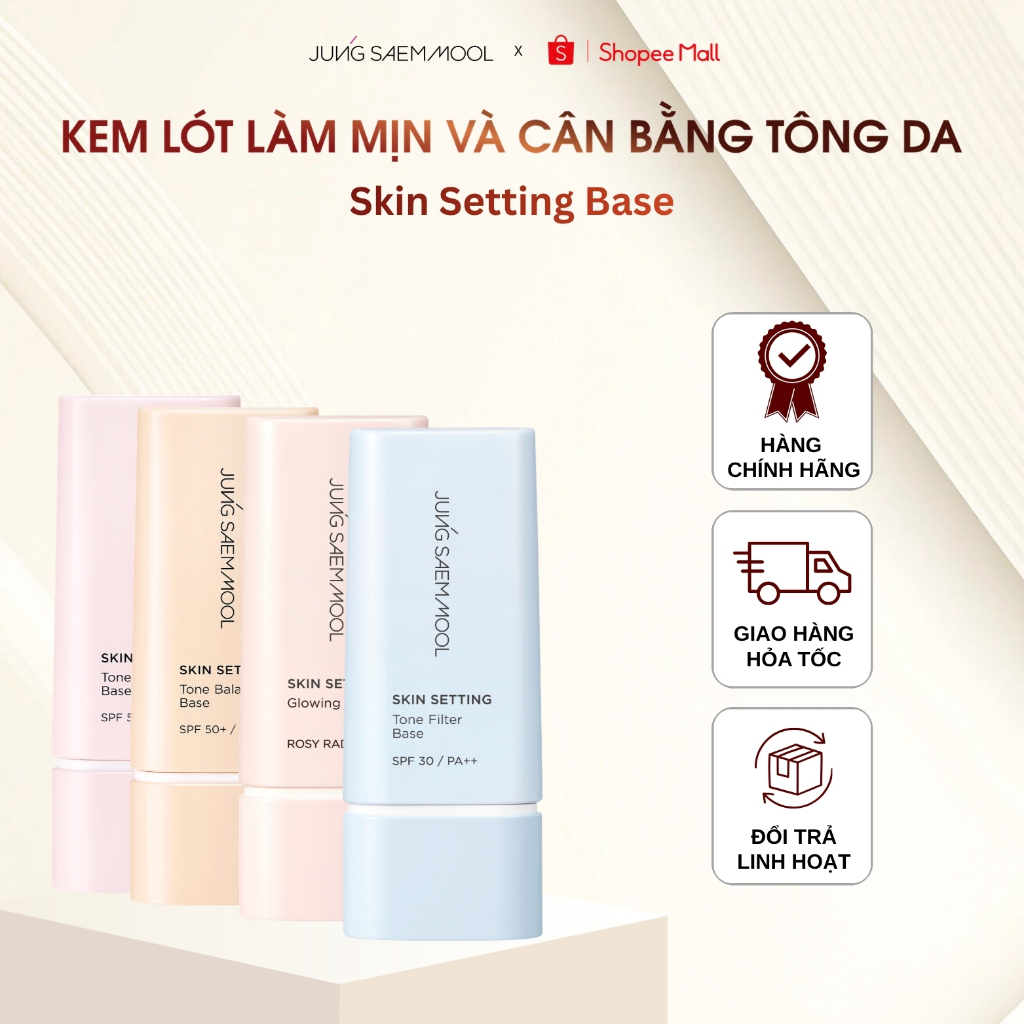 Kem lót JUNG SAEM MOOL Skin Setting Base - Glowing/Tone-up/Smoothing ...