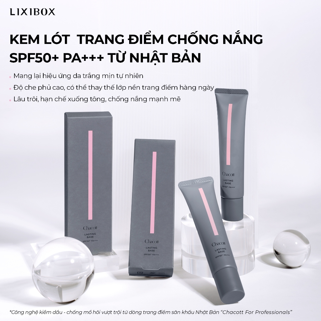 [SPLIVE] Kem Lót Trang Điểm Chống Nắng Chacott Lasting Base SPF 50+ PA+++ 42g