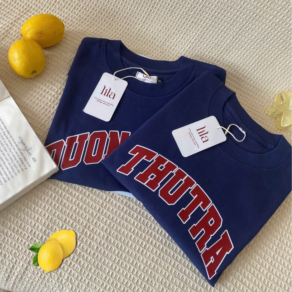 Áo phông đôi MY LOVE LILA in họa tiết tự chọn cho couple - Áo thun unisex vải Premium cotton quà tặng bạn trai bạn gái