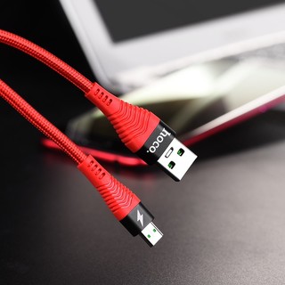 Cáp sạc dây dù siêu bền Hoco U53 cổng MicroUSB, dài 1.2M, max 4A