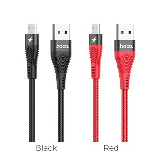 Cáp sạc dây dù siêu bền Hoco U53 cổng MicroUSB, dài 1.2M, max 4A