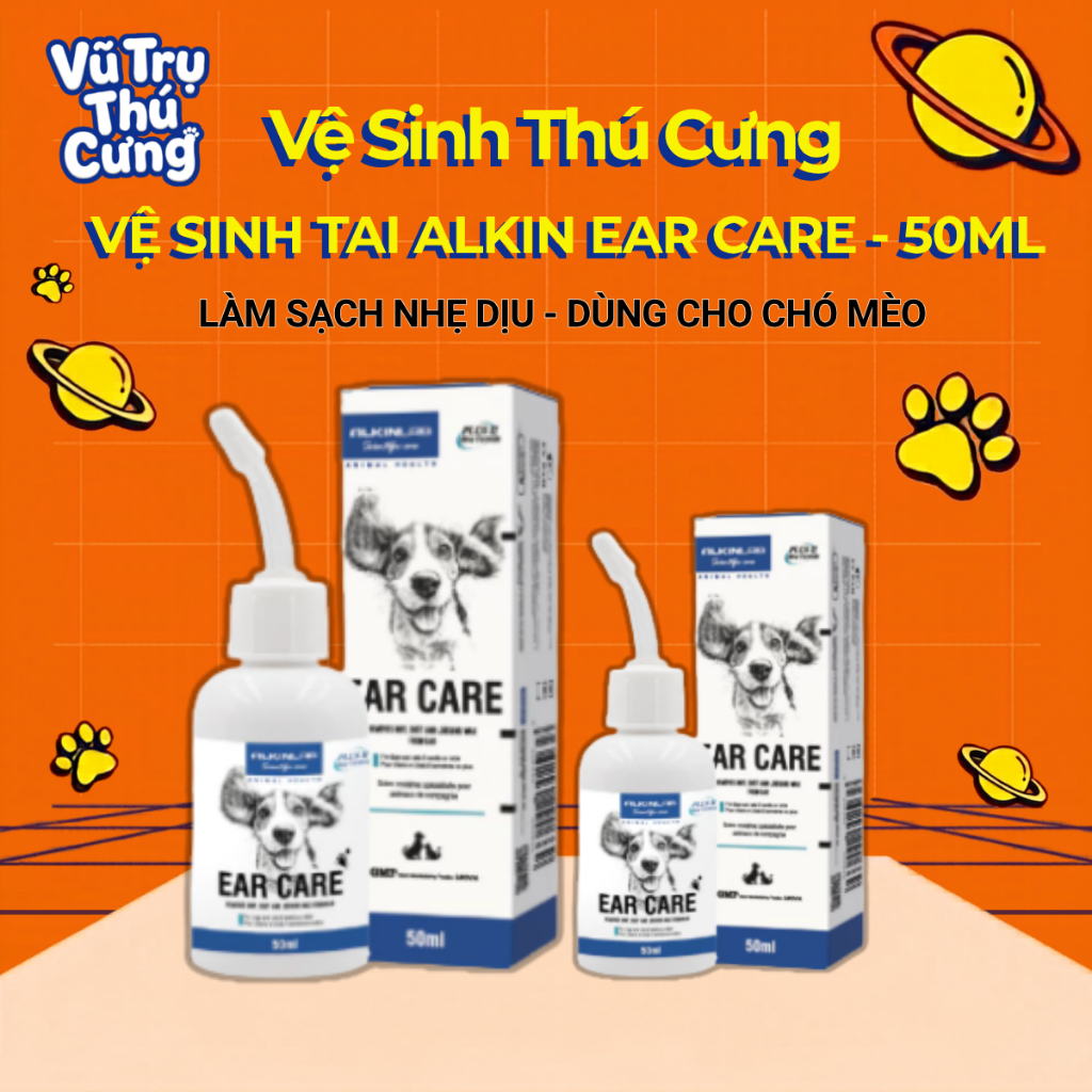 Dung Dịch Vệ Sinh Tai Cho Chó Mèo Alkin Ear Care 50ml