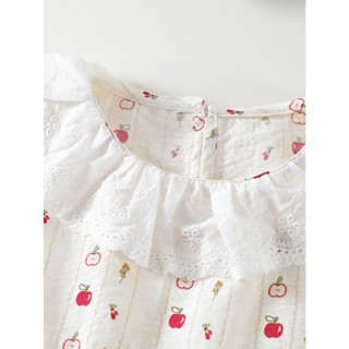 Set Bộ Bé Gái, Đồ Bộ Bé Gái Áo Cổ Bèo Kèm Quần Ống Suông Chất Liệu Cotton Mềm Mại