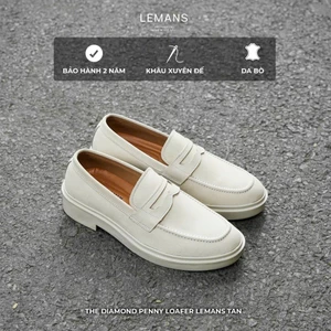 Giày Loafer Tan nam LEMANS PL01N.1 ,da Nubuck, đế thơm tăng cao 4cm, Bảo hành 24 tháng