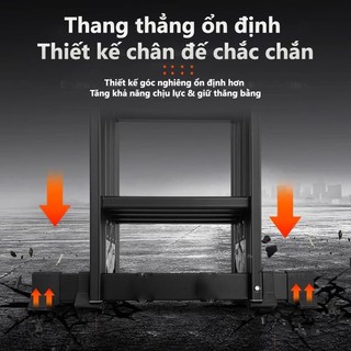 REAIM Thang nhôm gấp 4 đoạn  chữ A cao 3.7m/4.7m/5.7m 14 tư thế sử dụng Cầu thang gấp rẻ nhất