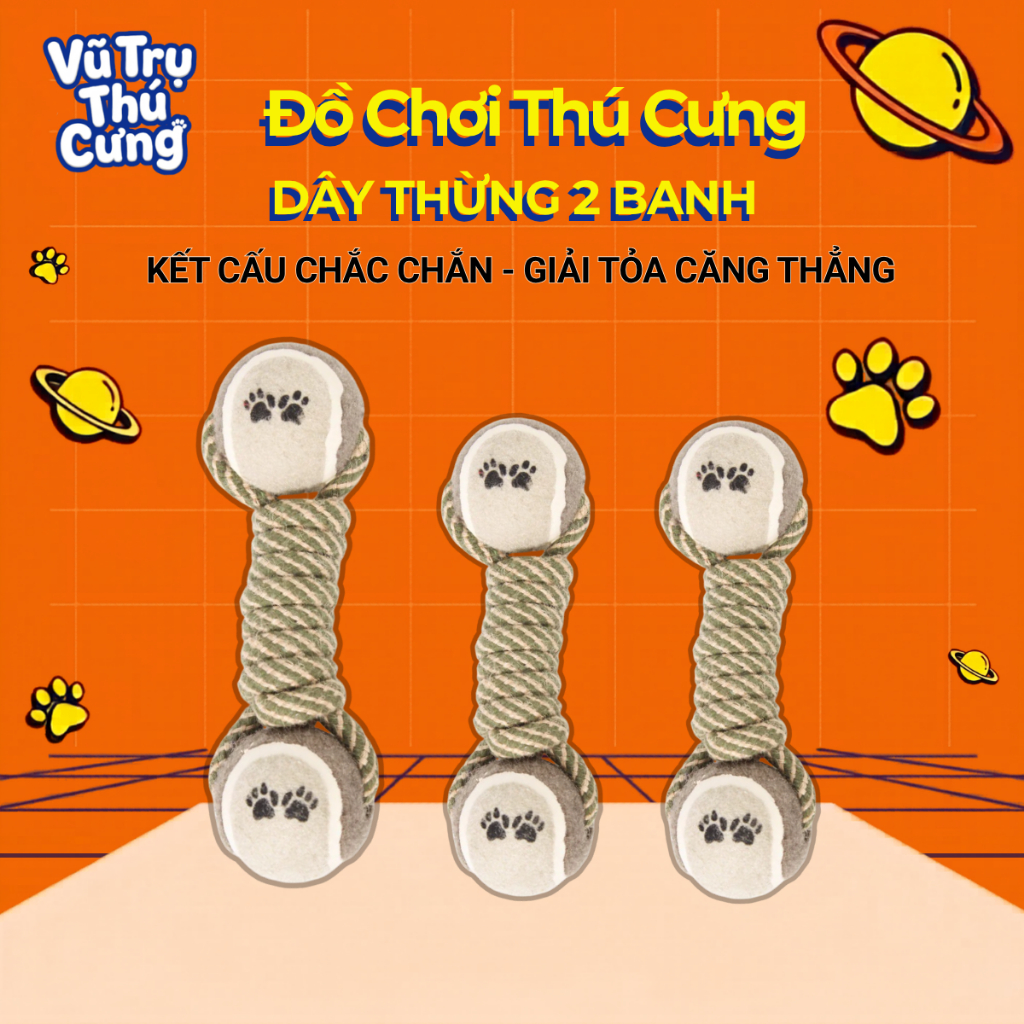 Đồ Chơi Cho Chó Gặm Sạch Răng Bằng Dây Thừng