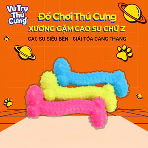 Đồ Chơi Xương Gặm Cao Su Cho Chó Mèo Làm Sạch Răng (mẫu chữ Z)