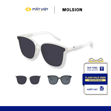 Kính Mát Unisex MOLSION MS3056 Chống UV, Kính Mát Acetate, Kính Mát Phi Công, Kính Mát Chính Hãng, Mắt Kính Mắt Việt