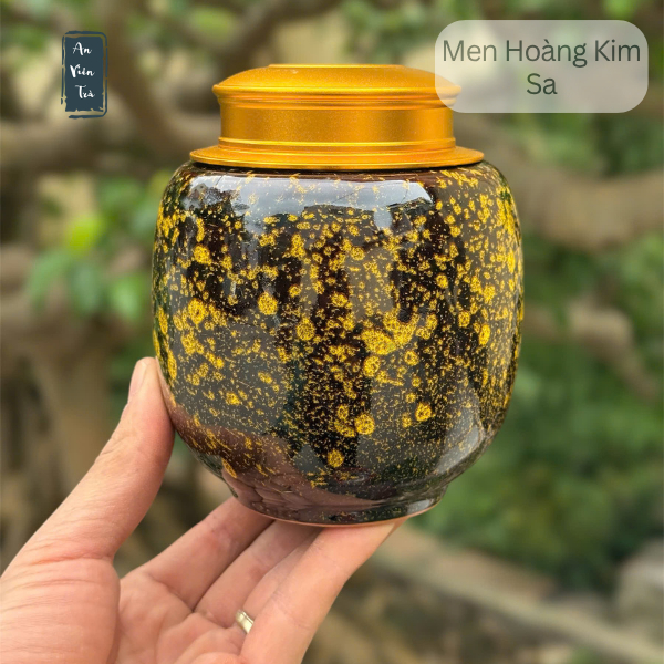 Hũ Đựng Trà Gốm Bát Tràng 150g - Hộp Đựng Trà Cao Cấp Men Chuẩn Bảo Quản Trà Tuyệt Đối
