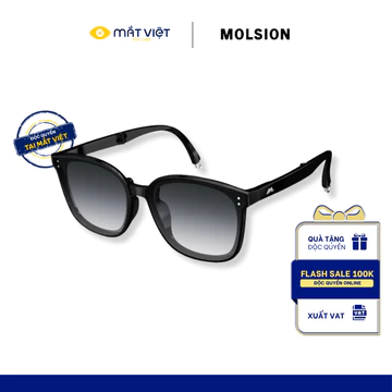 Kính Mát Unisex MOLSION MS5057 A11 Chống UV, Kính Mát Nhựa, Kính Mát Vuông, Kính Mát Chính Hãng, Mắt Kính Mắt Việt